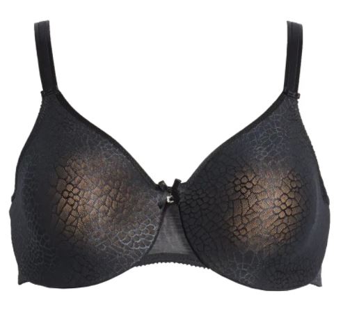 Soft cup support bra + size Luminesce black gold CHANTELLE