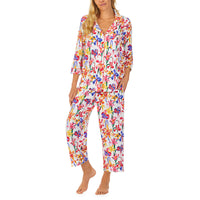 BedHead Brilliant Blooms - 3/4 Sleeve Classic Cropped PJ Set