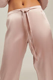 Ginia Silk Fine Finishes Pajama Set - Silver Pink