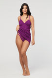 Fleur't All Lace Slip & Panty - Dark Orchid