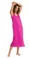 Hanro Laura Sleeveless Nightdress in Berry Stripe