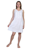 La Cera Sara Sleeveless Embroidered Chemise