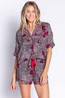 PJ Salvage Paisley Party Top & Shorts Pajama Set