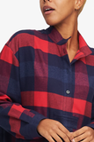The Sleep Shirt Long Sleep Shirt Big Check Brushed Cotton