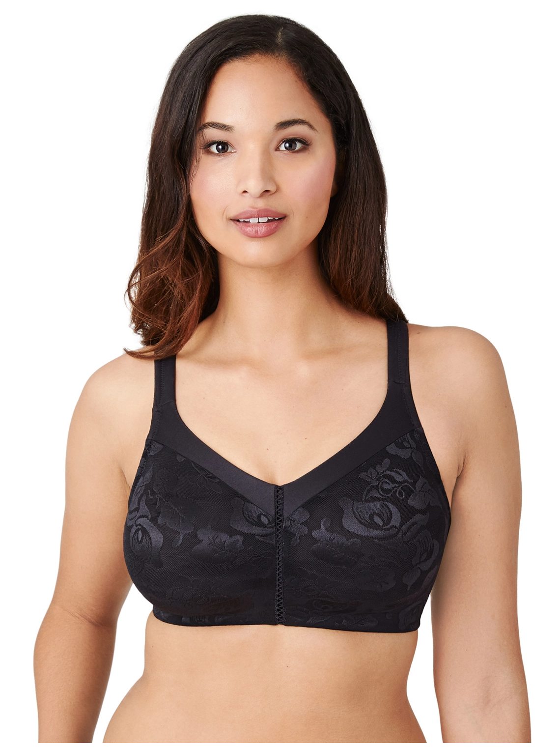 Chantelle Smooth Lines Very Covering Moulded Bra - Black/Beige