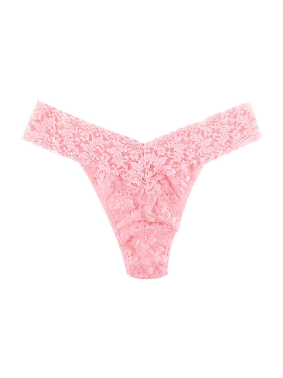 Elastic Lace Thong Pink