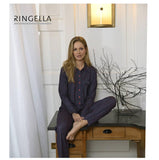 Ringella Pin Stipe Deep Blue Pajama Set