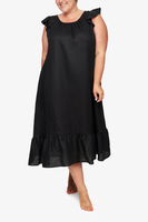The Sleep Shirt Prairie Ruffle Linen Nightdress